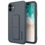 iLike Capa com Suporte Kickstand em Silicone para Samsung Galaxy A22 5G Preto