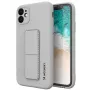 iLike Samsung Galaxy A22 5G Capa com suporte Kickstand de silicone cinzento