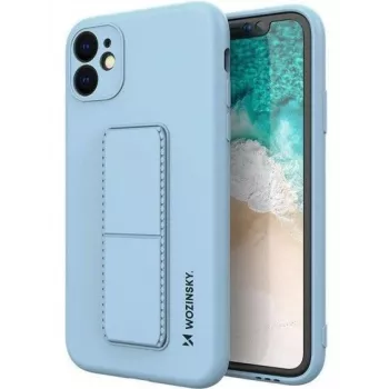 iLike Capa com Suporte Kickstand em Silicone para Samsung Galaxy A22 5G Azul-claro