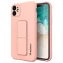 iLike Capa com suporte Kickstand de silicone para Samsung Galaxy A22 5G Rosa