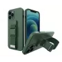 iLike Samsung Galaxy A22 5G Capa Rope Gel TPU Airbag com Cordão Verde-escuro