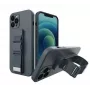 Capa iLike Rope Case com airbag em gel TPU para Samsung Galaxy A22 5G com cordão azul-marinho