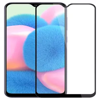 Protetor de ecrã em vidro temperado 2.5D Full Glue com moldura preta iLike para Samsung Galaxy A30s