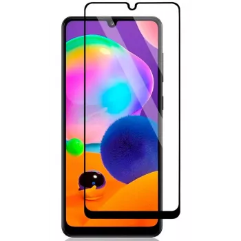 iLike Samsung Galaxy A31 2.5D Black Frame Full Glue Protetor de ecrã em vidro temperado