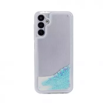 iLike Capa de silicone Water Glitter para Samsung Galaxy A34 5G azul