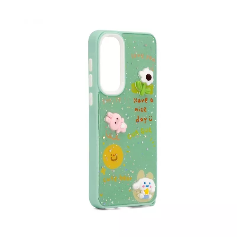 iLike Samsung Galaxy A35 Capa Epoxy Cartoon Verde Claro