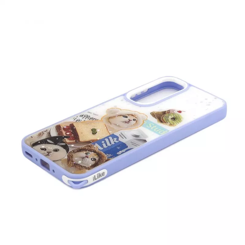 Capa Epoxy Cartoon iLike para Samsung Galaxy A35 Branco azul
