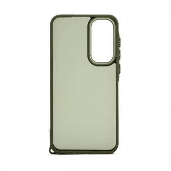 Capa híbrida de PC iLike para Samsung Galaxy A35 verde