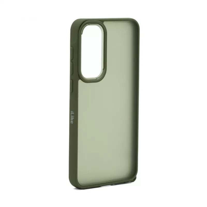 Capa híbrida de PC iLike para Samsung Galaxy A35 verde