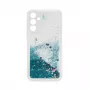 iLike Capa de silicone Water Glitter para Samsung Galaxy A35 azul
