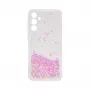 Capa de silicone iLike para Samsung Galaxy A35 Water Glitter rosa-clara