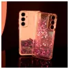 Capa de silicone iLike para Samsung Galaxy A35 Water Glitter rosa