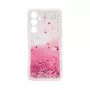 Capa de silicone iLike para Samsung Galaxy A35 Water Glitter rosa