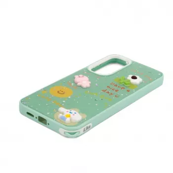iLike Samsung Galaxy A55 Capa Epoxy Cartoon Verde-clara