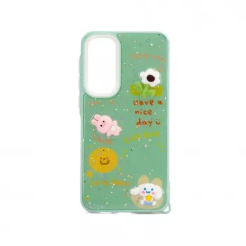 iLike Samsung Galaxy A55 Capa Epoxy Cartoon Verde-clara