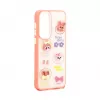 Capa Epoxy Cartoon iLike para Samsung Galaxy A55 branca rosa