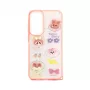 Capa Epoxy Cartoon iLike para Samsung Galaxy A55 branca rosa