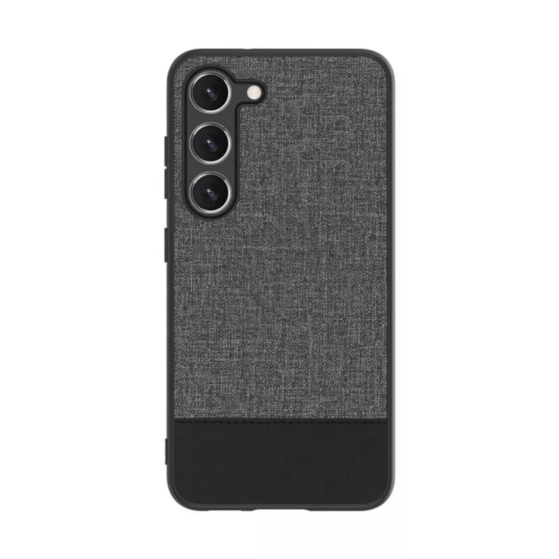 Capa traseira iLike para Samsung Galaxy S23 plástico couro Cinzento