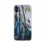iLike Capa Gold Glam para Samsung Galaxy A53 5G - design de penas, transparente com detalhes dourados