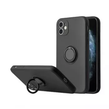 iLike Capa Silicone Ring preta para Xiaomi Redmi 9C / 10A