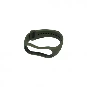 Braçadeira em silicone iLike para Xiaomi Mi Band 5 / 6 / 7 (18x250mm), verde caqui