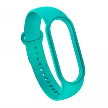 Pulseira de silicone iLike para Xiaomi Mi Band 5 / 6 / 7 (18x250mm) turquesa