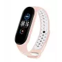 Fita de pulso em silicone iLike para Xiaomi Mi Band 5 Dots rosa branca