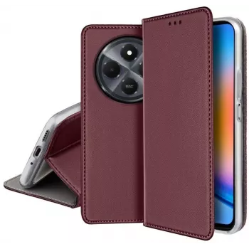 iLike Capa Smart Magnetic para Xiaomi Redmi 14C 4G/14C 5G/Redmi A4/POCO C75 - bordô