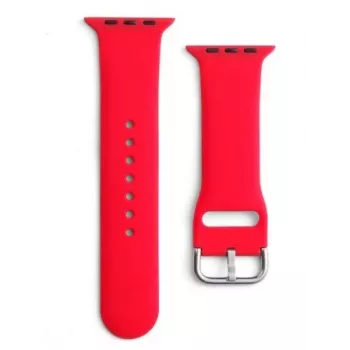 iLike Strap APS Bracelete de silicone para Apple Watch 8/7/6/5/4/3/2/SE (41/40/38 mm) vermelha
