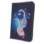 Capa universal iLike Cosmonaut para tablets de 9-10 polegadas, pele PU, multicolor, função de suporte, banda elástica, forro interior em microfibra