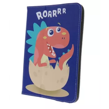 iLike Capa tipo folio universal Dino Roar para tablets 9-10 polegadas | Padrão de dinossauros multicolorido