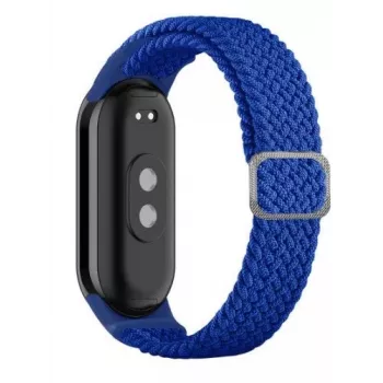 iLike Bracelete de tecido entrançado azul para Universal Mi Band 8