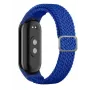 iLike Bracelete de tecido entrançado azul para Universal Mi Band 8