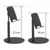 iLike Suporte de Secretária Telescópico Universal para Telemóvel e Tablet (K3S) Preto