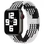 iLike Watch 42/44/45mm bracelete em tecido entrançado preta branca