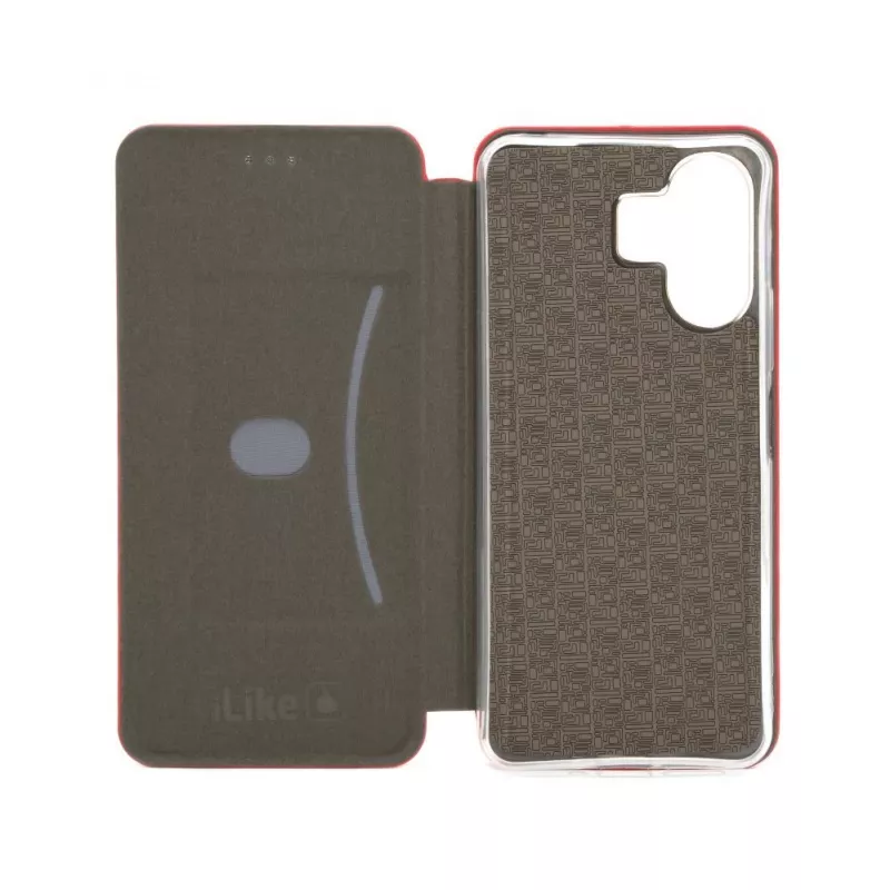 iLike Capa tipo livro Slim vermelha para Xiaomi Poco M6