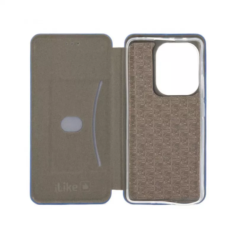 iLike Capa tipo livro Slim para Xiaomi Poco M6 Pro azul meia-noite