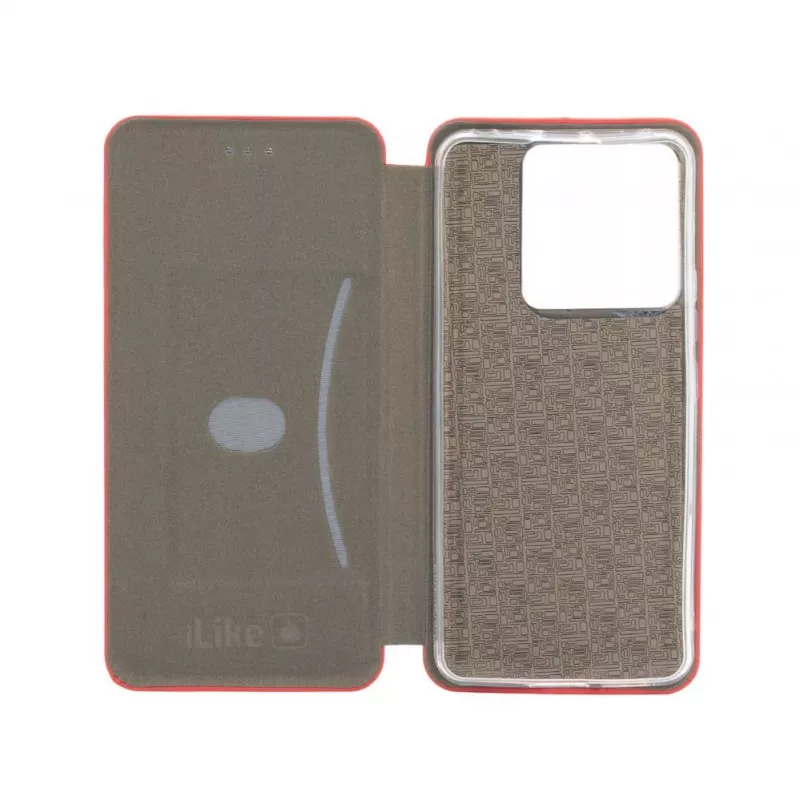 Capa tipo livro iLike para Xiaomi Poco X6 Slim vermelha