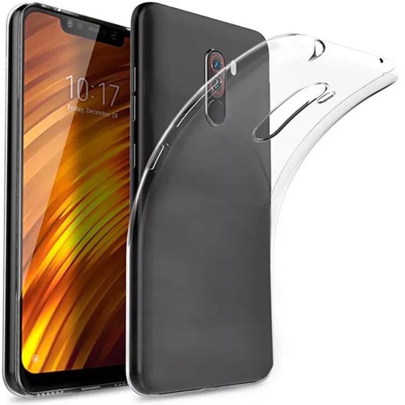 Capa traseira iLike em TPU Ultra Slim de 1 mm para Xiaomi Pocophone F1, transparente