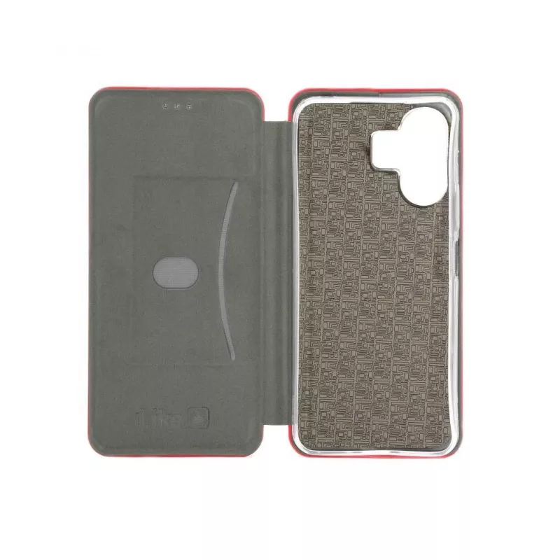 Capa tipo livro iLike para Xiaomi Redmi 13C 5G vermelha