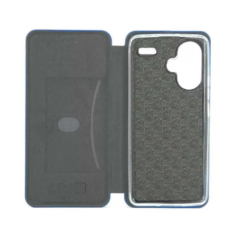 iLike Capa tipo livro Slim para Xiaomi Redmi Note 13 Pro Plus 5G azul-meia-noite