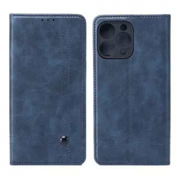 iLike Capa tipo livro Smart Seam para Xiaomi Redmi Note 14 Pro 4G Azul-marinho