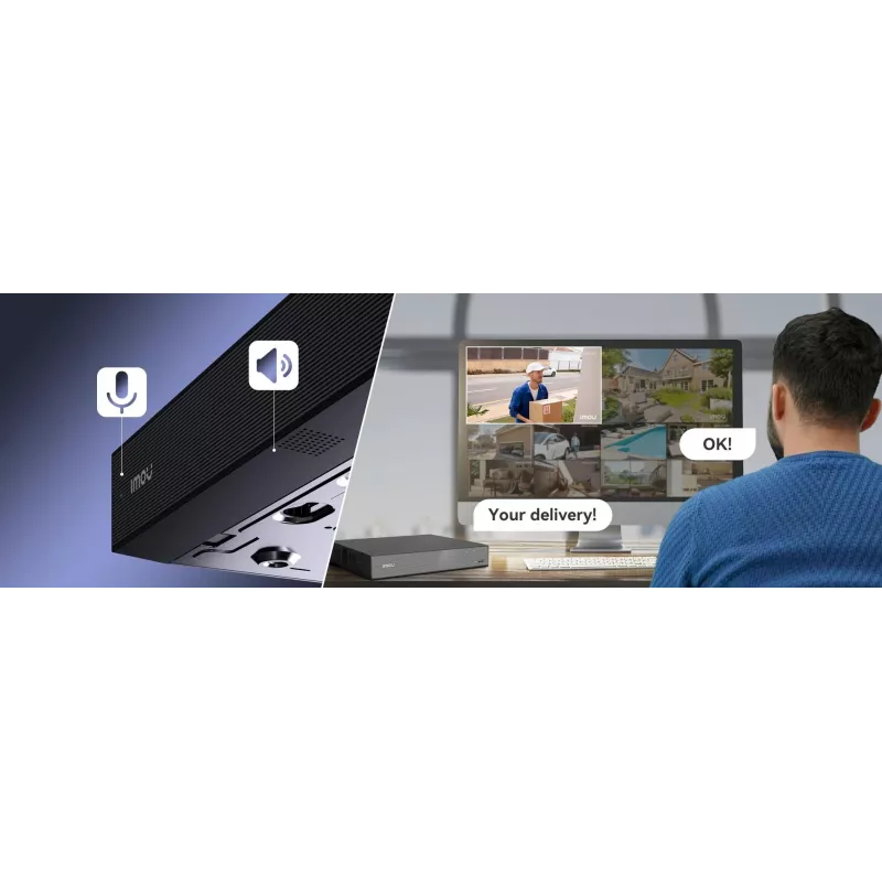 Imou NVR-N118-8P-8A0E-P Gravador de vídeo em rede 4K de 18 canais com 8 PoE