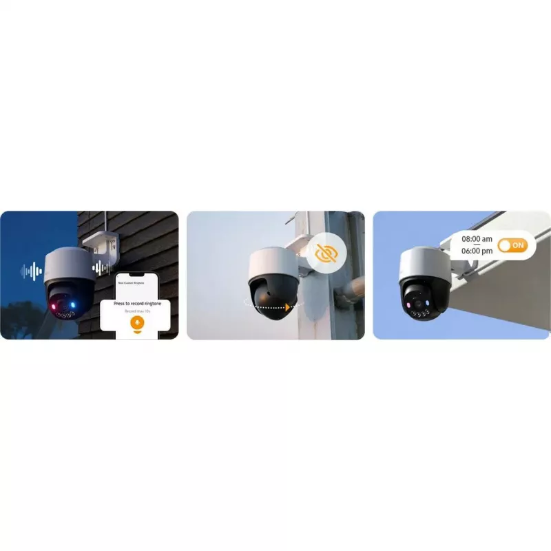 Imou PS7FP-8X0 Câmara IP PoE 8MP 4K Pan/Tilt com visão noturna e função de intercomunicador