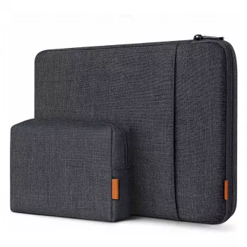 Inateck mala para portátil 16 com bolsa de acessórios LB01006/S1, preto-cinzento