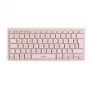 Inateck teclado Bluetooth QWERTZ rosa - teclado fino e portátil para Windows, macOS, iOS, Android