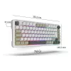 Teclado gaming INCA RGB GraySwitch USB-C/BT 2,00 m branco (IKG-455)