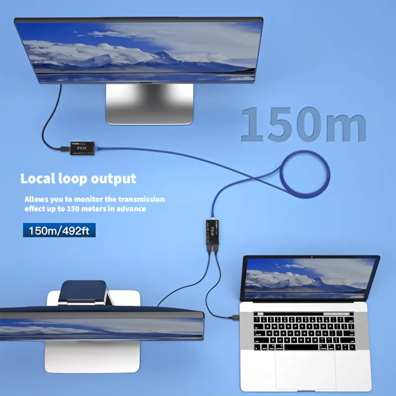 INCA IEX-60 Extensor HDMI HDMI 1.4 Full HD 60Hz Preto