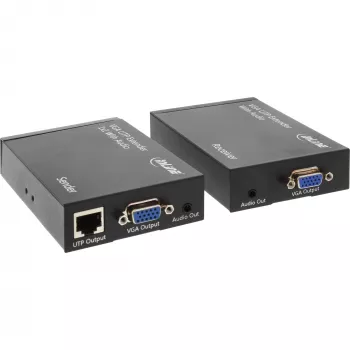 Extensor VGA InLine sobre UTP com Áudio, até 300m, 1920 x 1200 Píxeis, Transmissor e Recetor AV, 300 m