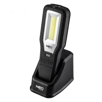 Lanterna de inspeção 550 lm COB LED com estação de carregamento e base